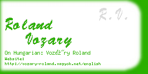 roland vozary business card